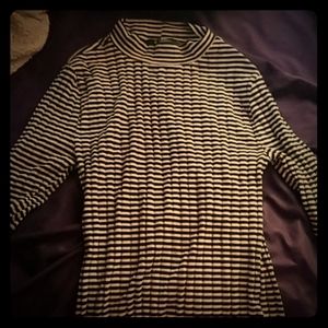 Forever 21 Cream and Black striped shirt